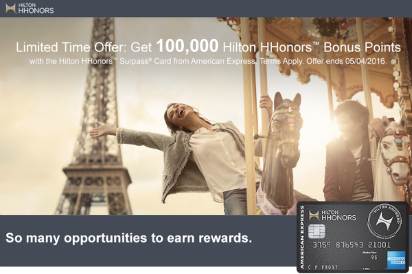 The 100,000 point sign-up bonus from the Hilton HHonors Surpass Card goes further than you might think