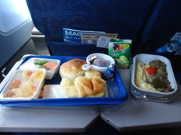 Breakfast on Ariana Airlines