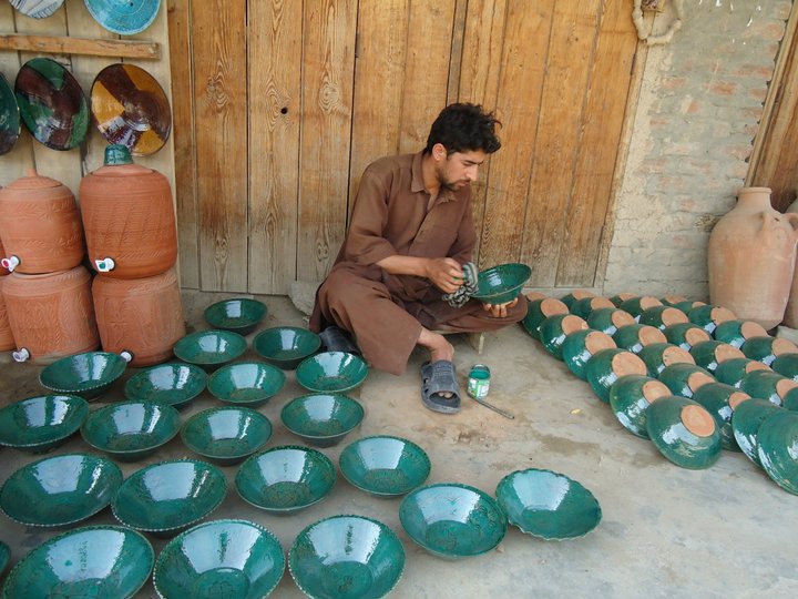 Signature hand-painted pottery of Istalif