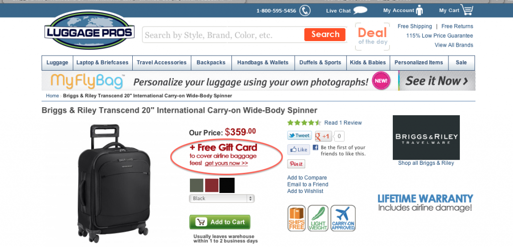 Luggage Pros Baggage Fee Voucher