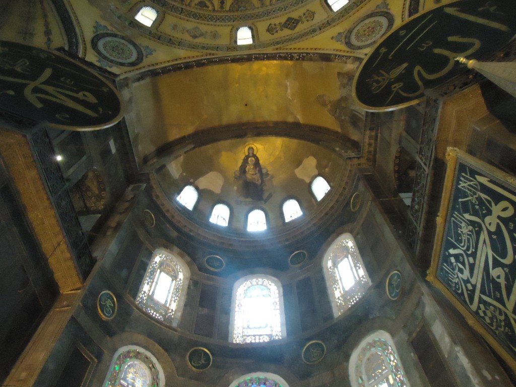 Hagia Sophia Ceiling Painting Jesus and Mary