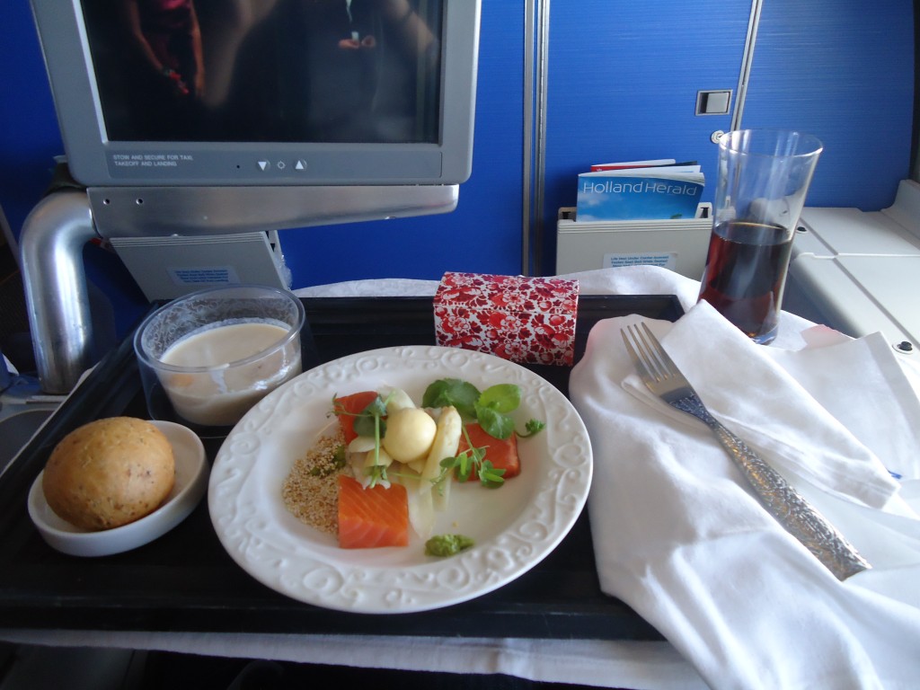 KLM Business Class Meal