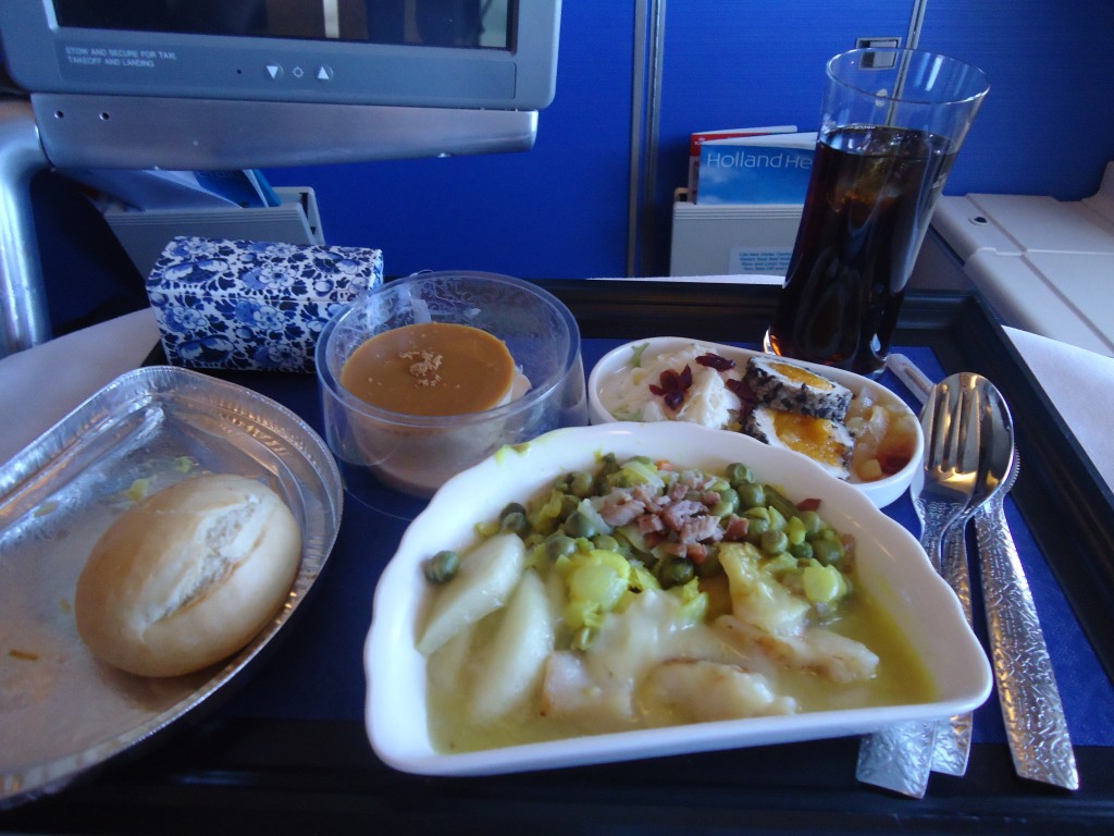KLM Business Class Meal Captain's dinner