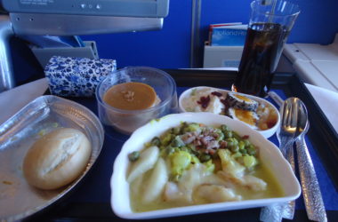 KLM Business Class Meal Captain's dinner