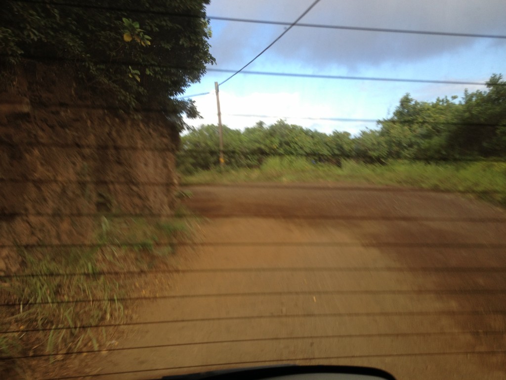 Unpaved road in Hana Maui