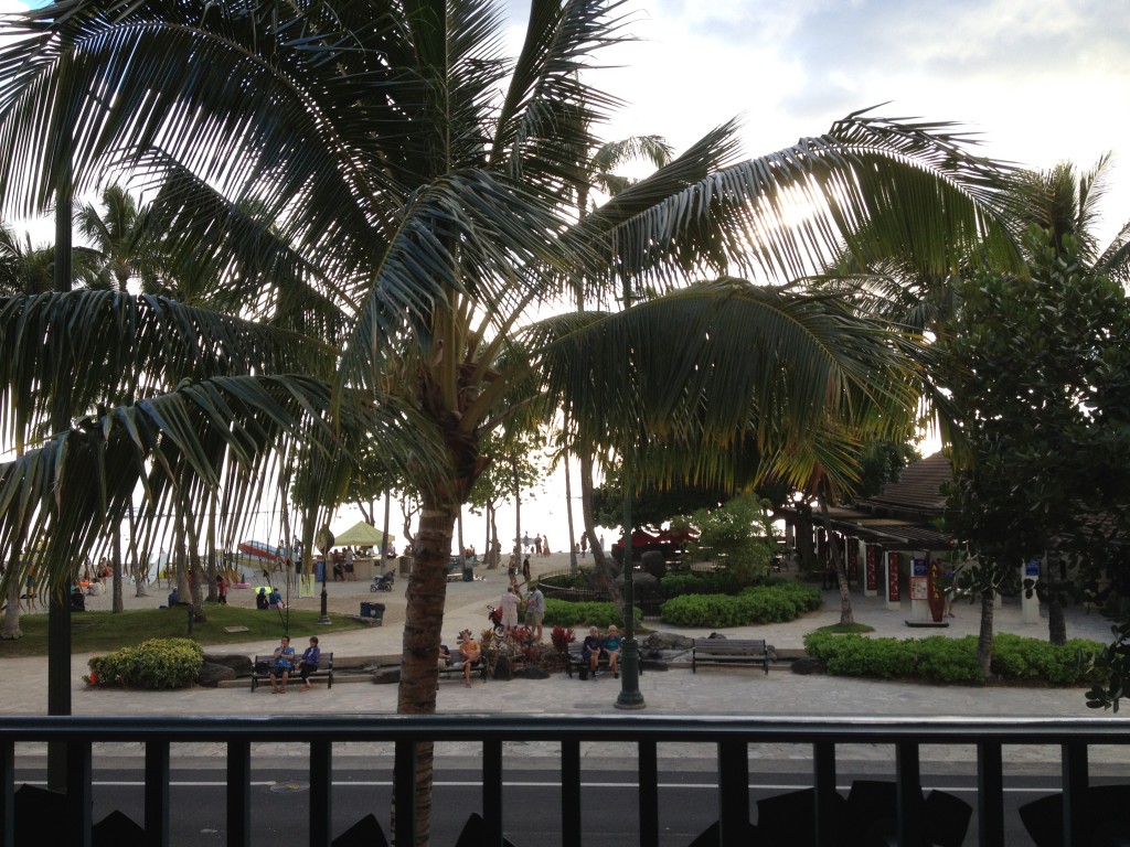 View from the check-in area Hyatt Regency Waikiki Beach Hotel
