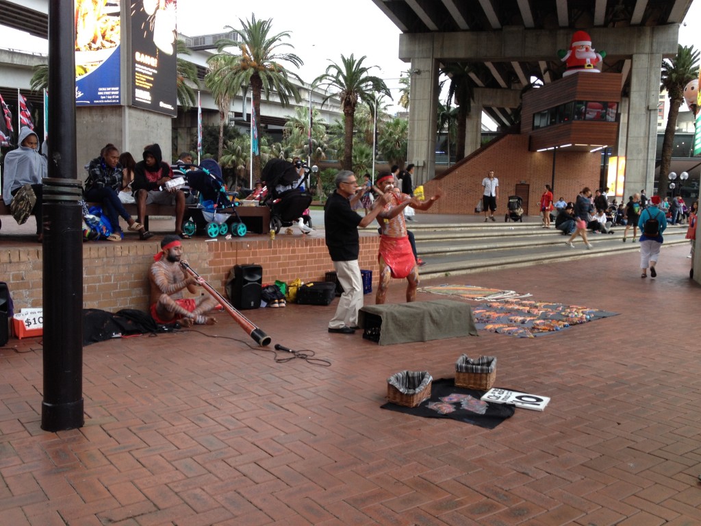 Australian Aboriginese Street Performers on Sydney Harbour