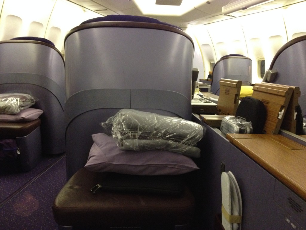 Thai Airways First Class Pillow Blanket and Rimowa Amenity Kit