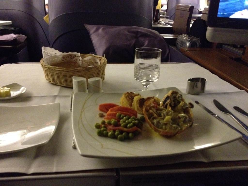 Thai Airways First Class Pre-ordered Meal Lobster Thermidor
