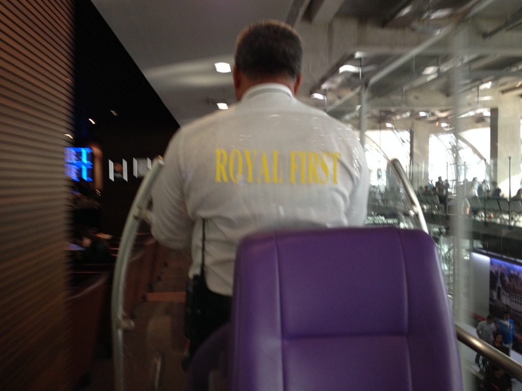 Thai Airways Royal First Class Golf Cart Transfer to the Lounge