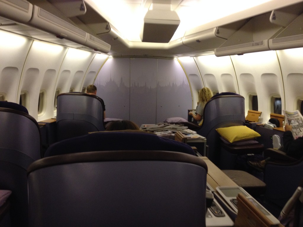 Thai Airways First Class Cabin 747 Bangkok to Sydney