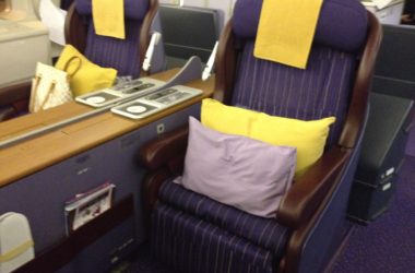 Thai Airways First Class Seat 747 Bangkok to Sydney
