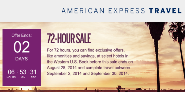 American Express 72-Hour Labor Day Sale
