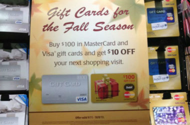 Visa Mastercard gift cards at Safeway