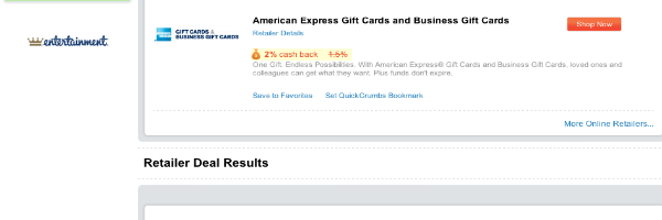 24 hours only! 2% Cash back on Amex gift cards from Big Crumbs