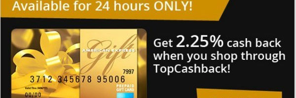 TopCashBack: 2.25% Cash Back on Amex Gift Cards!