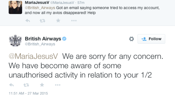 British Airways Avios gone