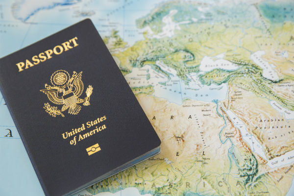 Travel pasport map