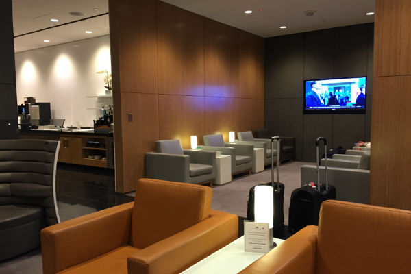 More seating at the Cathay Pacific Business Class Lounge SFO