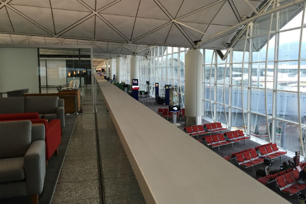 Dragonair Business Class Lounge Hong Kong - overlooks Gate 16