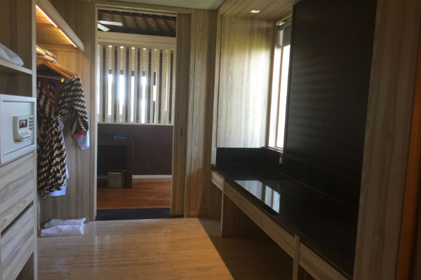 The closet of the Conrad Bali Penthouse Suite