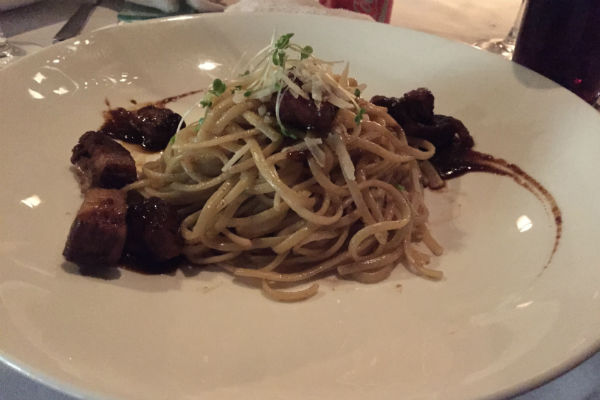 Braised lamb pasta at Eight Degrees South