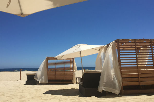 Enjoy a beautiful day at the beach, from the comfort of a cabana provided by the Hyatt Ziva Los Cabos