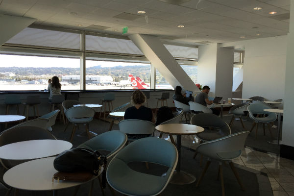 Dining Area of the Air France KLM Business Class Lounge at SFO 