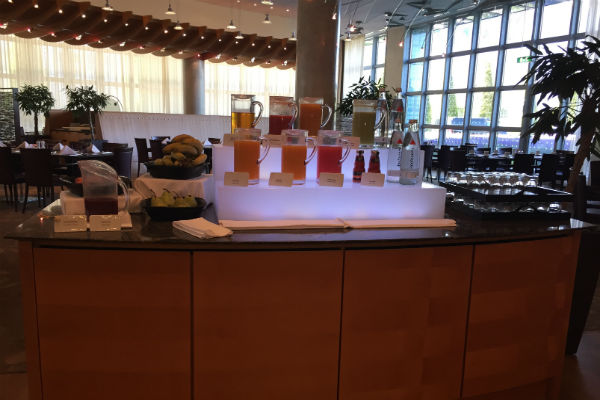 Juice Station at the Charles Lindberg Breakfast Buffet