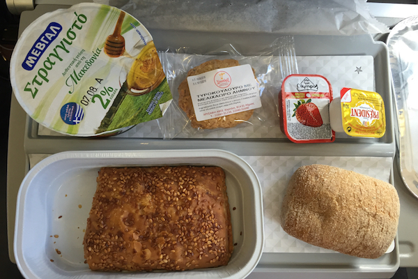Aegean Airlines Economy Class Meal Thessaloniki to Paris