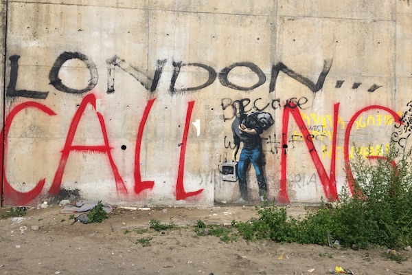 Calais Diaries: Banksy’s mural and the American living in the Calais Jungle