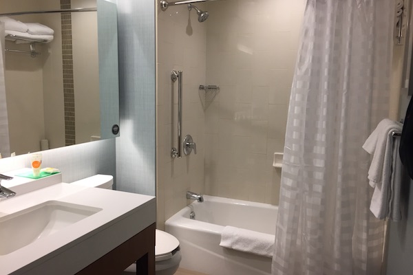 Hotel bathroom at Hyatt Place Chicago Downtown The Loop