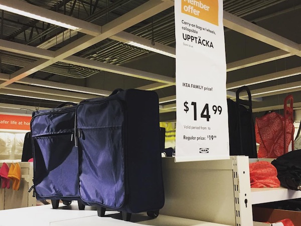 IKEA UPPTÄCKA collapsable carry-on bag