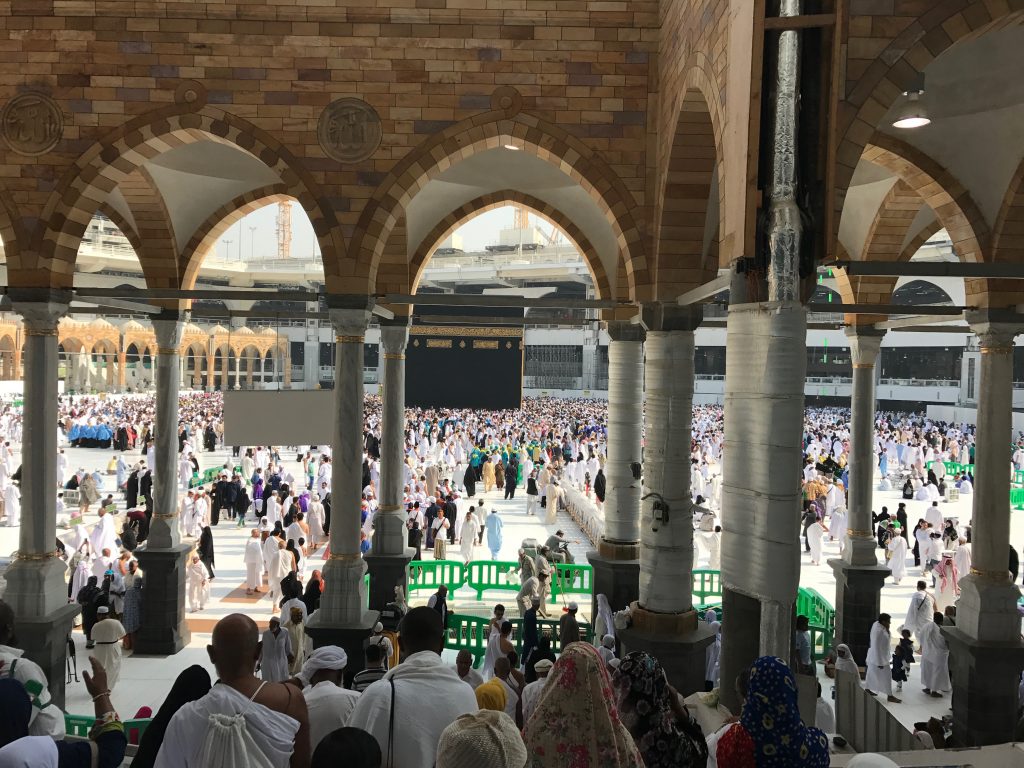 Umrah Masjid Al Haram Terrace Overlooking Kaaba Mecca