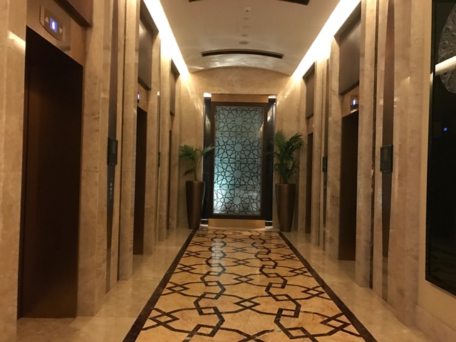 Conrad Dubai Elevators in the lobby