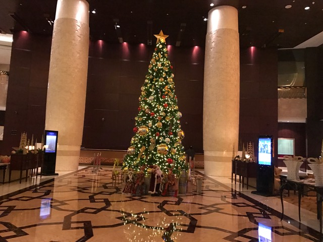 Conrad Dubai Hotel Lobby Christmas Tree