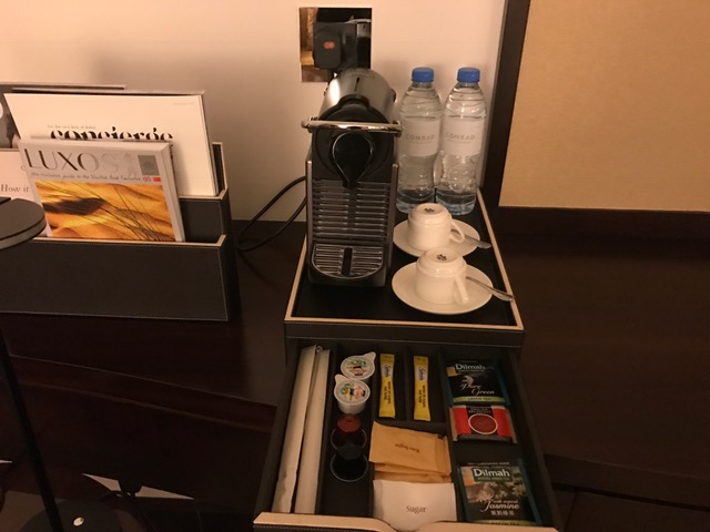 Hilton Dubai Hotel Nespresso Machine in the Deluxe Room