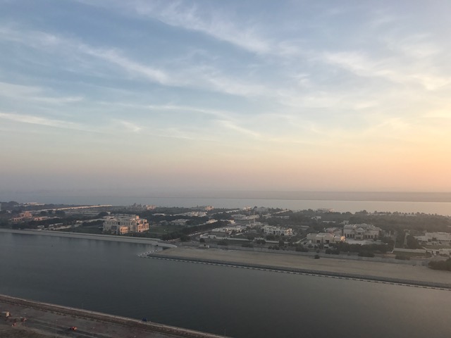 View from the patio of 18 Degrees at Hyatt Abu Dhabi 