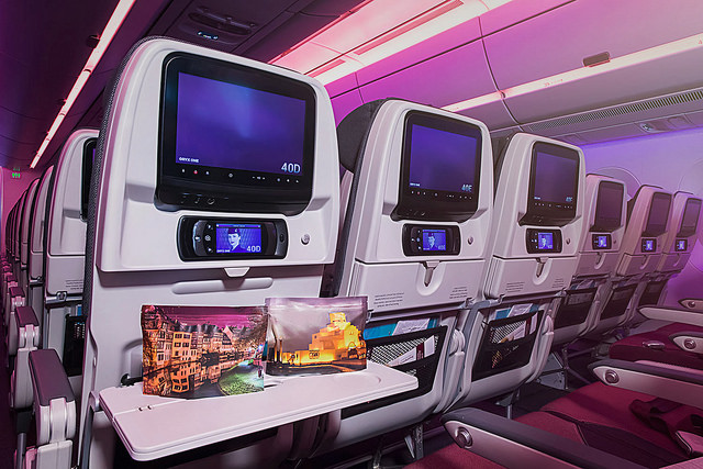 Qatar Airways Economy Class Cabin and Amenity Kit
