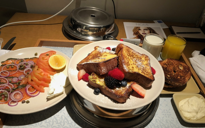 Andaz 5th Avenue Globalist Breakfast French Toast and Gravlax