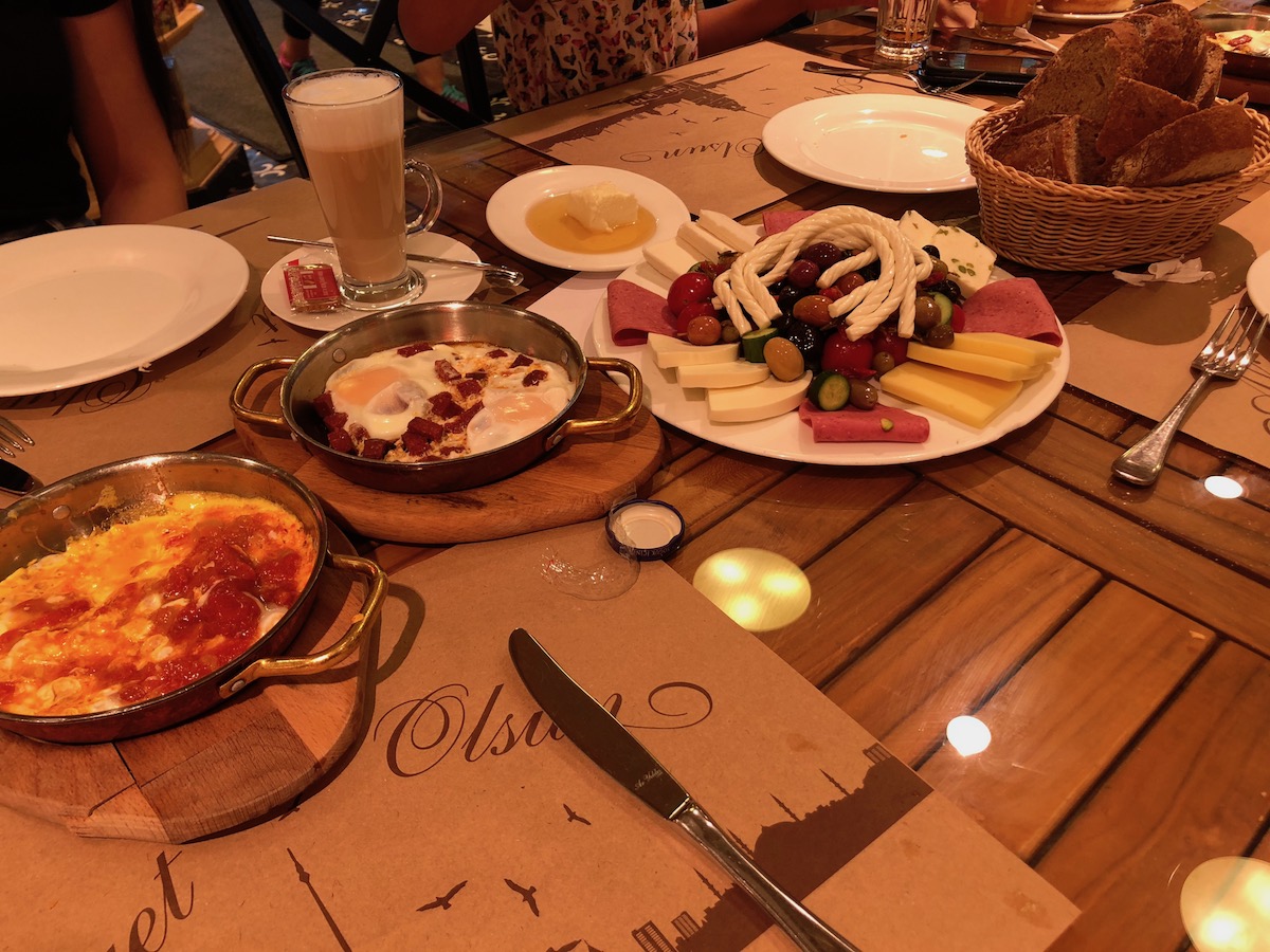 Namli Gurme Istanbul Breakfast Review Shakshuka, Eggs, and Cheese