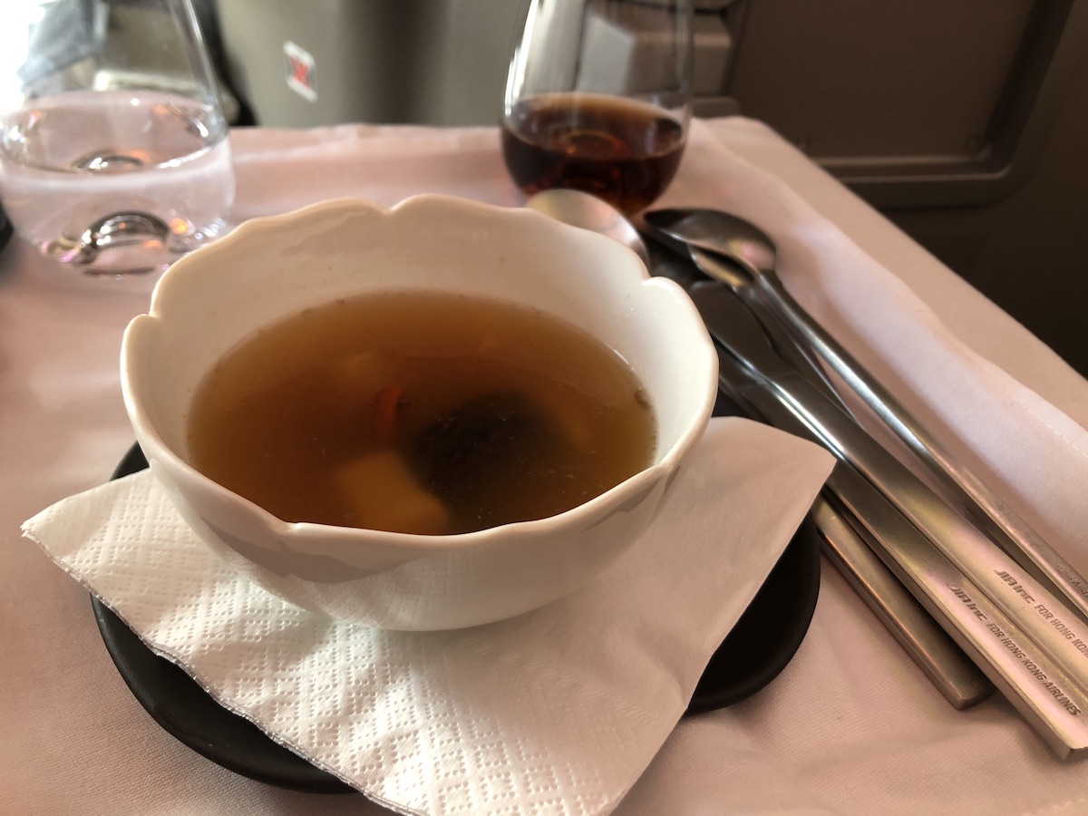 Yam goji and chicken soup Hong Kong Airlines