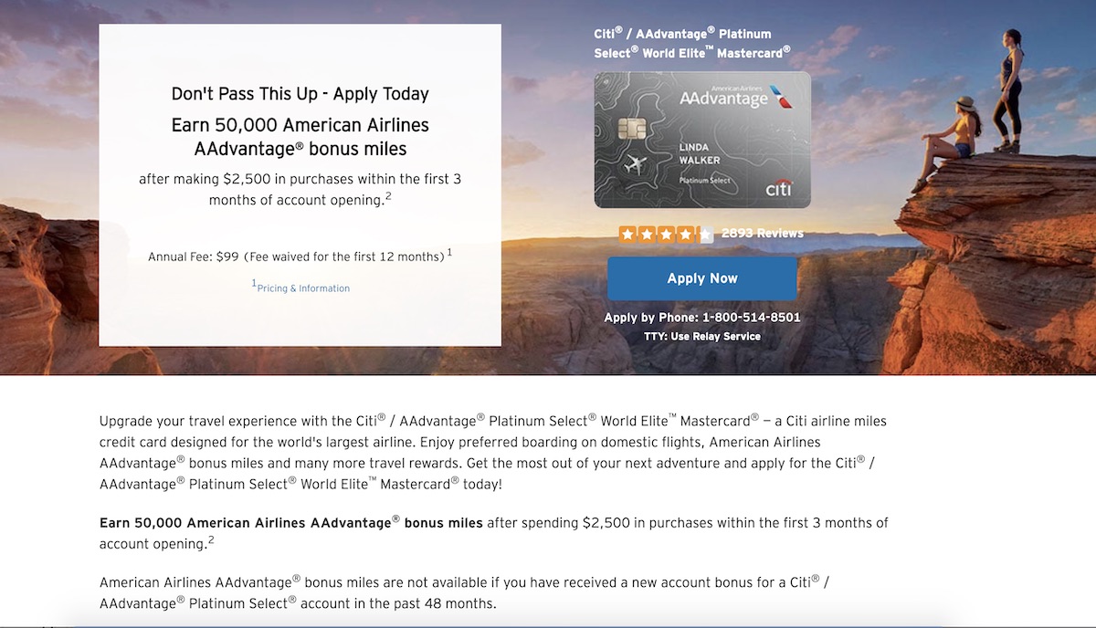 Citi adds 48 month restriction on AAdvantage credit card sign-up bonuses