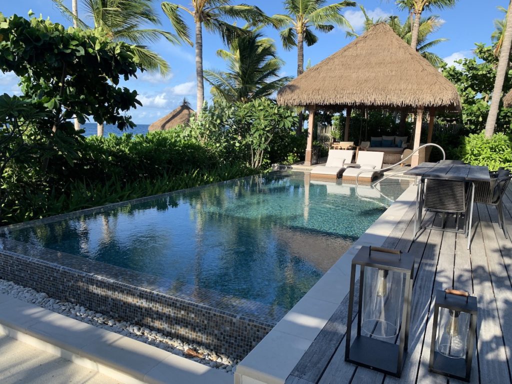 Maldives beach villa with private pool