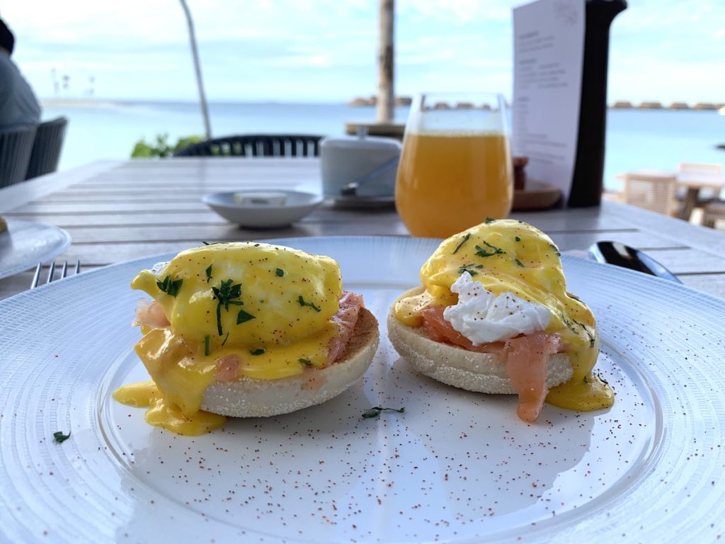 Eggs benedict at tasting table