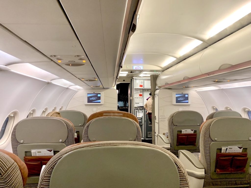 Etihad A320 business class cabin