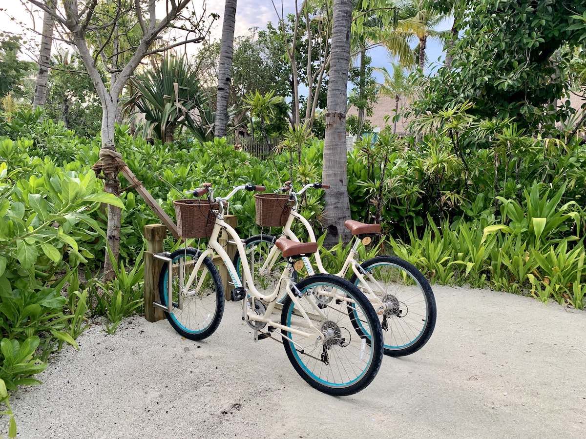 Waldorf Astoria Maldives bicycles