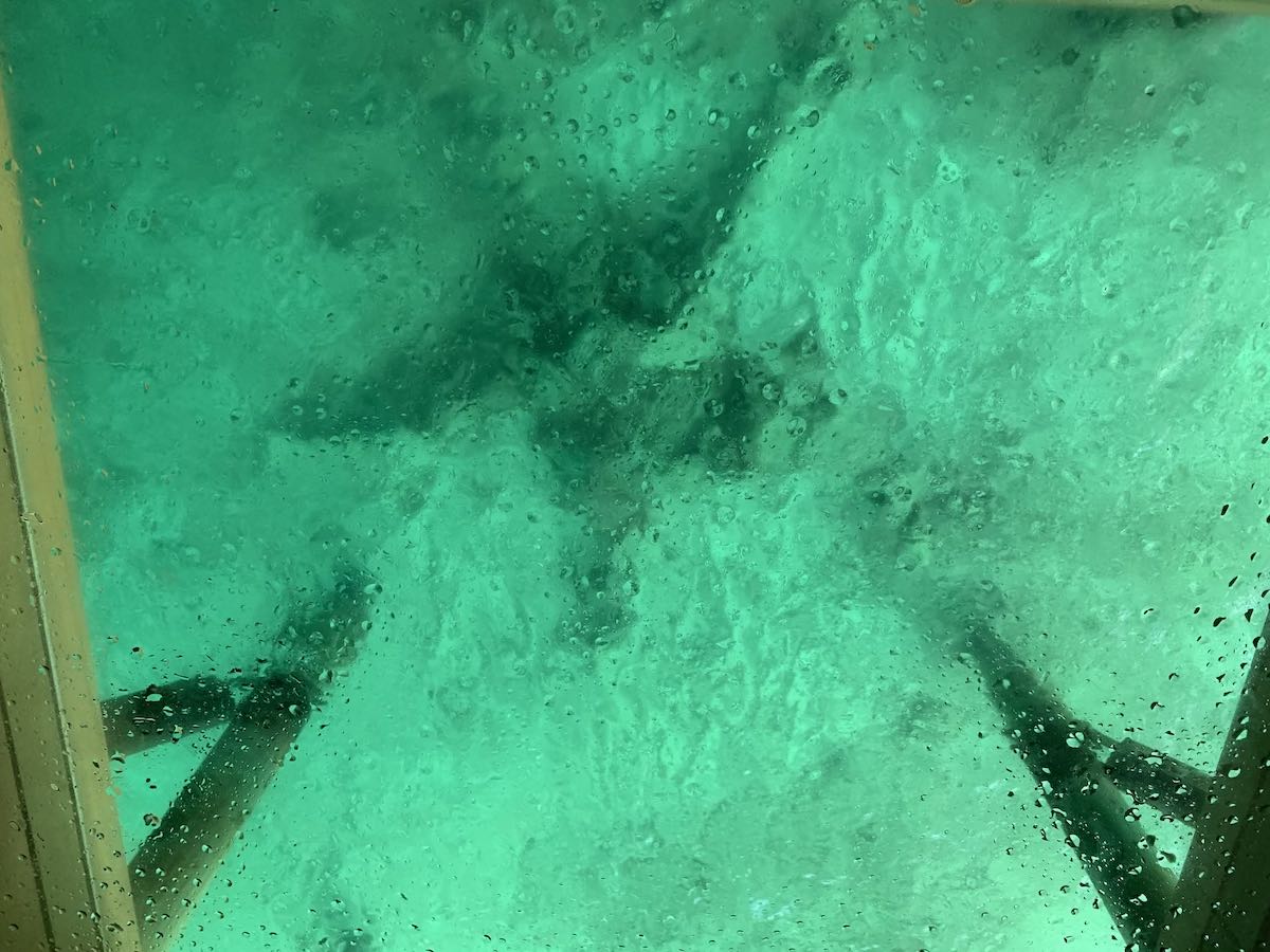 Waldorf Astoria Maldives overwater villa glass floor