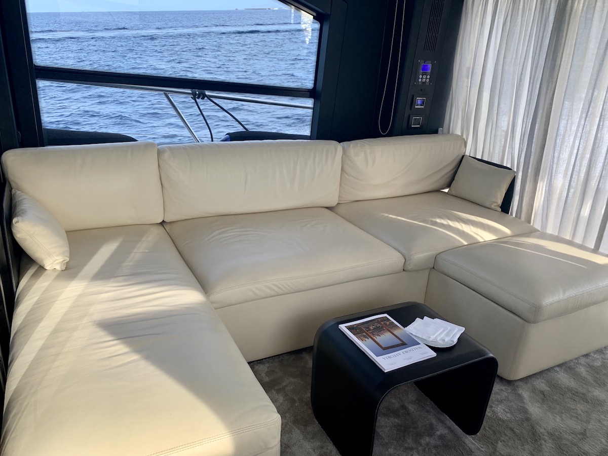 Waldorf Maldives yacht seating